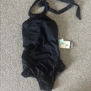 Black Halter One-Piece Swimsuit